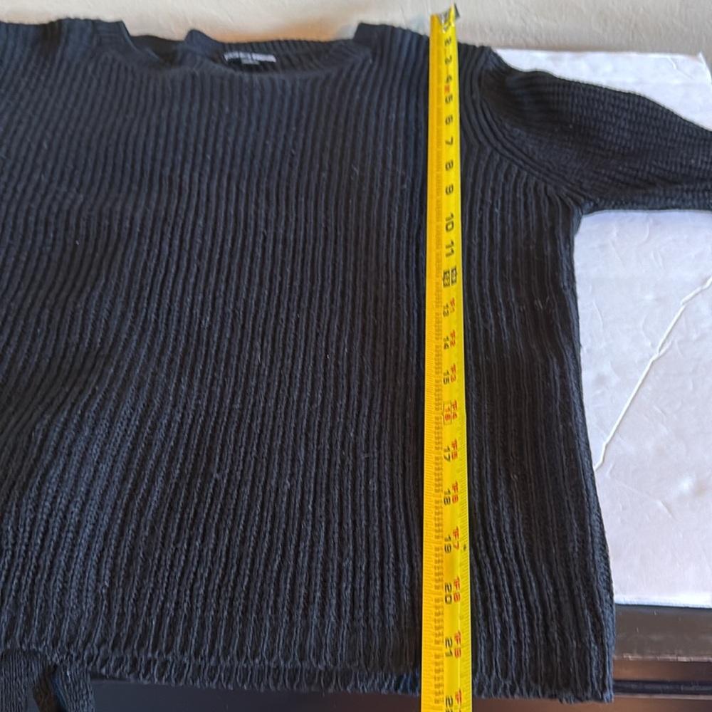 Fashion Nova Women’s Black Sweater Crisscross tie at Back New no tag Size Large - Picture 5 of 14